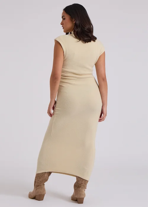 Urban Bliss Cream Brushed Jersey Ruched Midaxi Dress - M Image 4