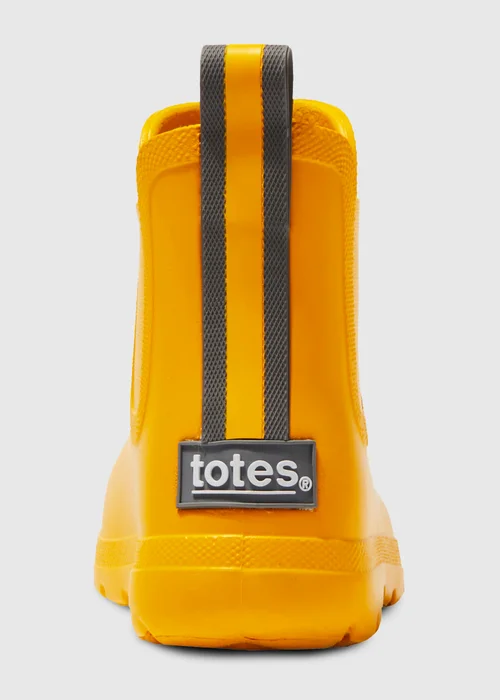 Totes Cirrus Yellow Kids Chelsea Rain Boot - 5-6 Image 4