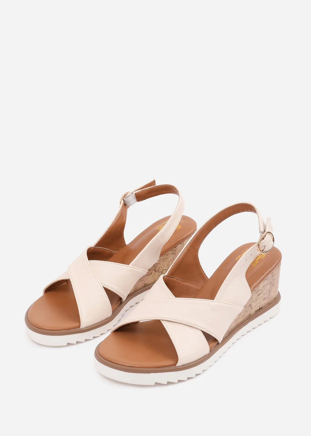 Where's That From Cream PU Qween Wedge Shoes - 5 Image 3