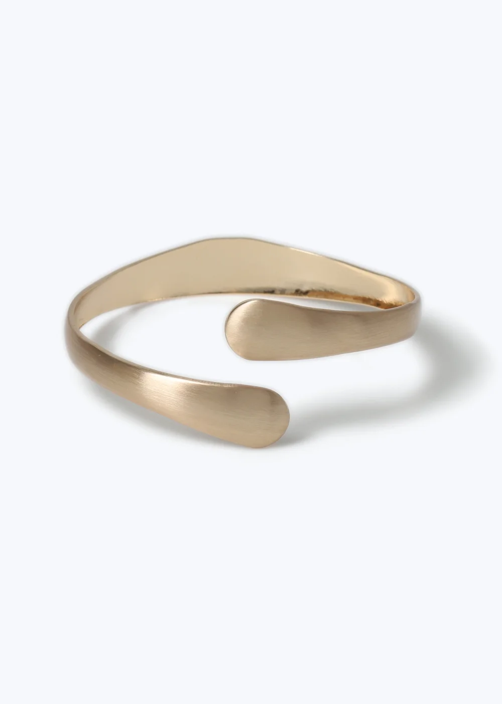 Muse Gold Brushed Wrap Bangle Bracelet - One Size Image 1