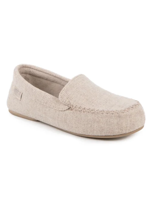 Totes Isotoner Brown Textured Moccasin Slipper - 7 Image 3