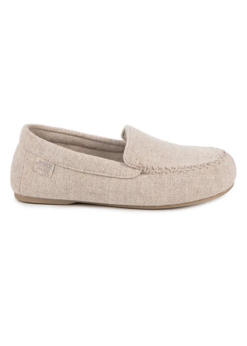 Totes Isotoner Brown Textured Moccasin Slipper - 7 Image 4