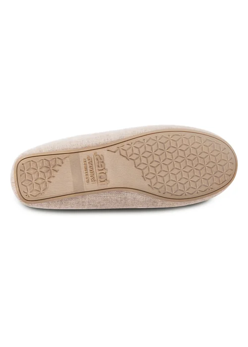 Totes Isotoner Brown Textured Moccasin Slipper - 7 Image 6