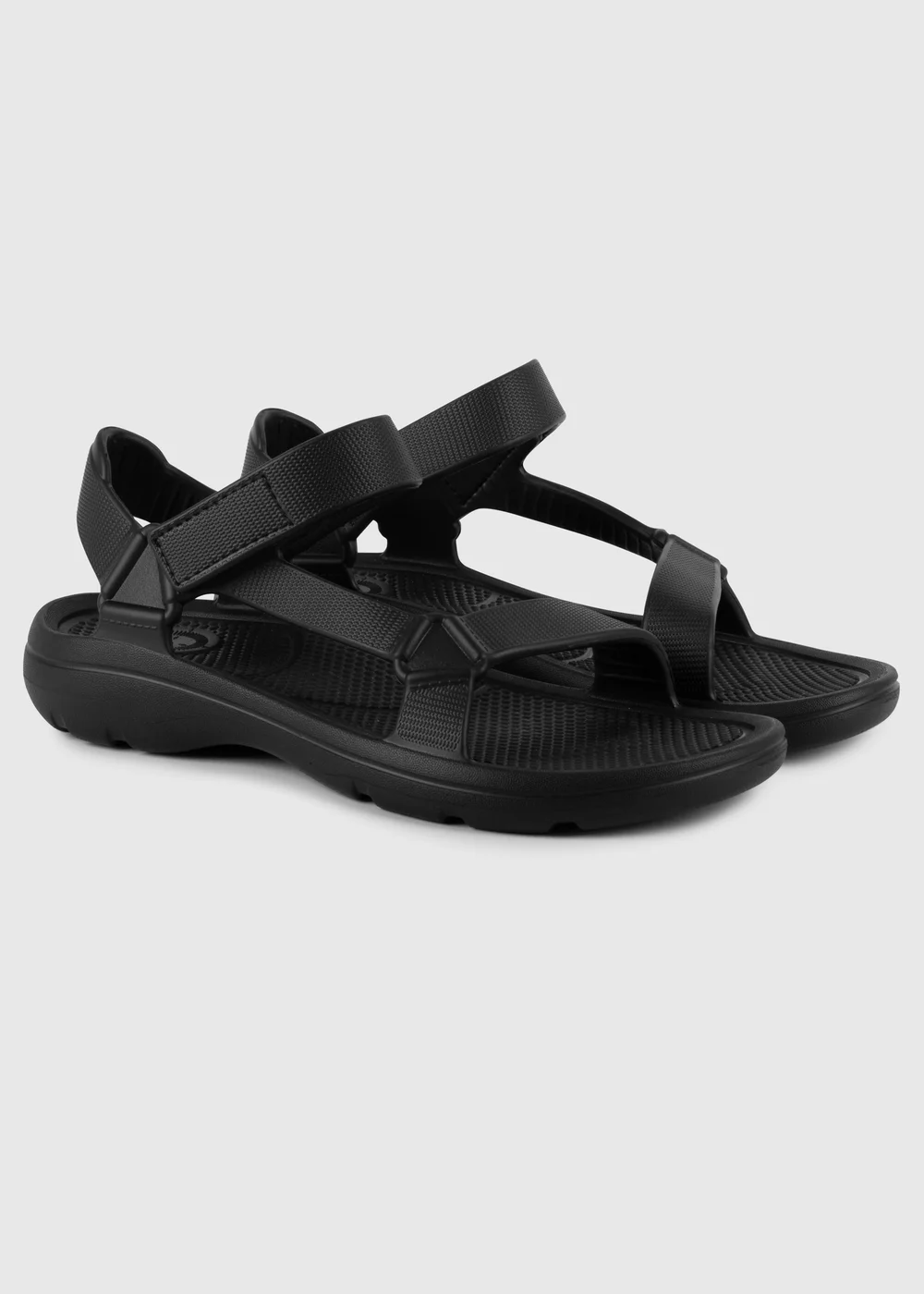 Totes Isotoner Black Velcro Sport Sandal - 10 Image 1