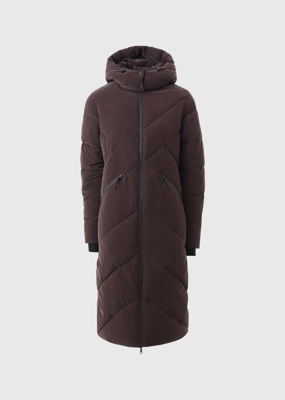 Plum Long Rubberised Coat - S Image 4