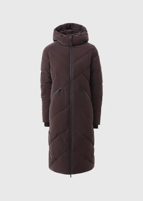 Plum Long Rubberised Coat - S Image 4