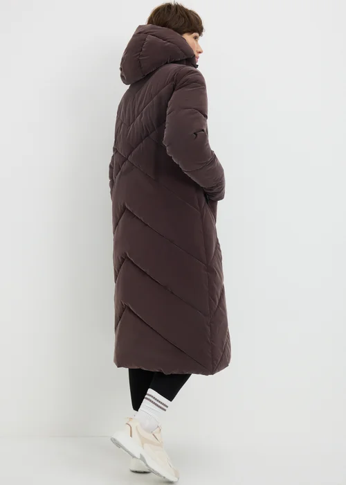 Plum Long Rubberised Coat - S Image 3