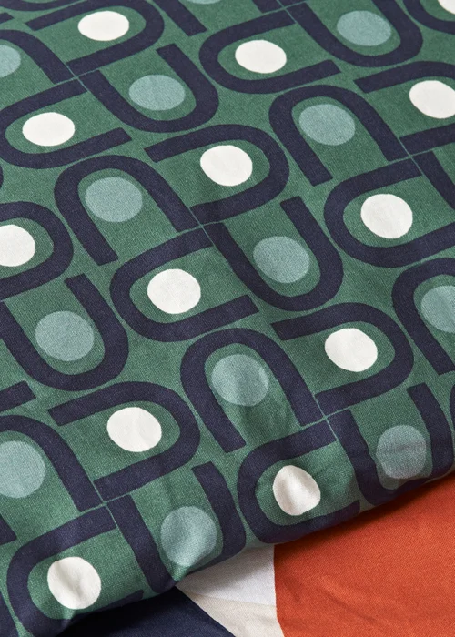 Multicolour Geometric Panel Duvet Set - Single Image 3