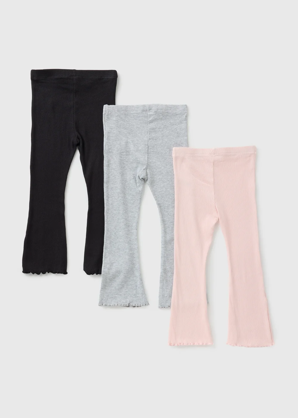 3 Pack Girls Multicolour Flare Leggings (1-7yrs) - 1 to 1 half years Image 1