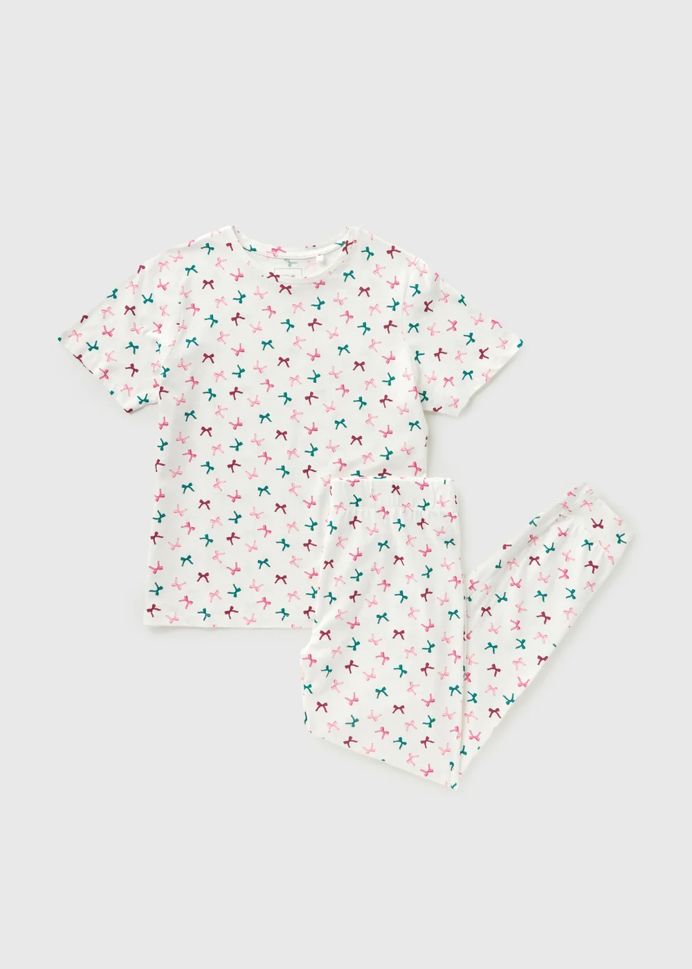 Cream Bow Pyjama Set - Extra small Image 1