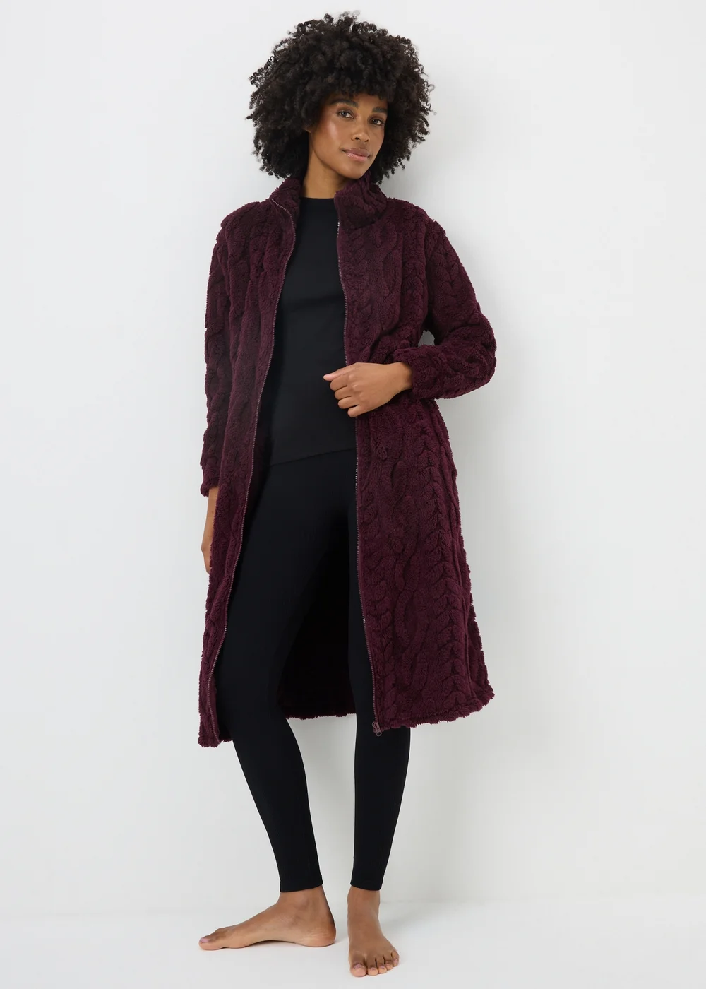 Womens Dressing Matalan Towelling Robe Matalan Dressing Gown Womens With Zip Burgundy Zip Through Cable Womens Dressing Matalan Towelling Robe Matalan Dressing Gown Womens With Zip Burgundy Zip Through Cable