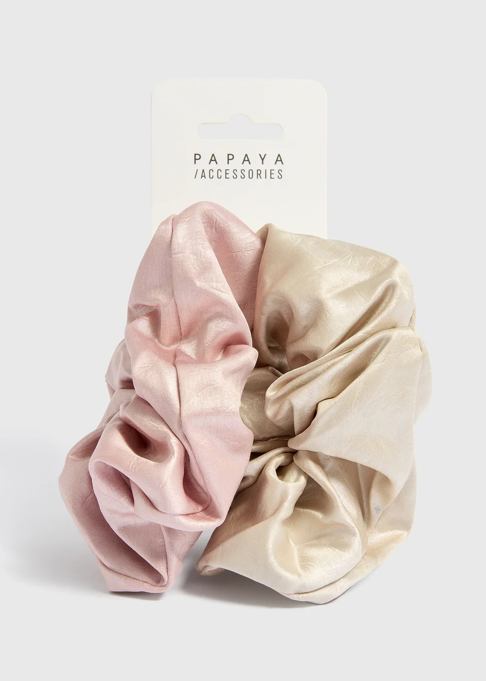 Multi Coloured 2 Pack Large Scrunchy - One Size Image 1