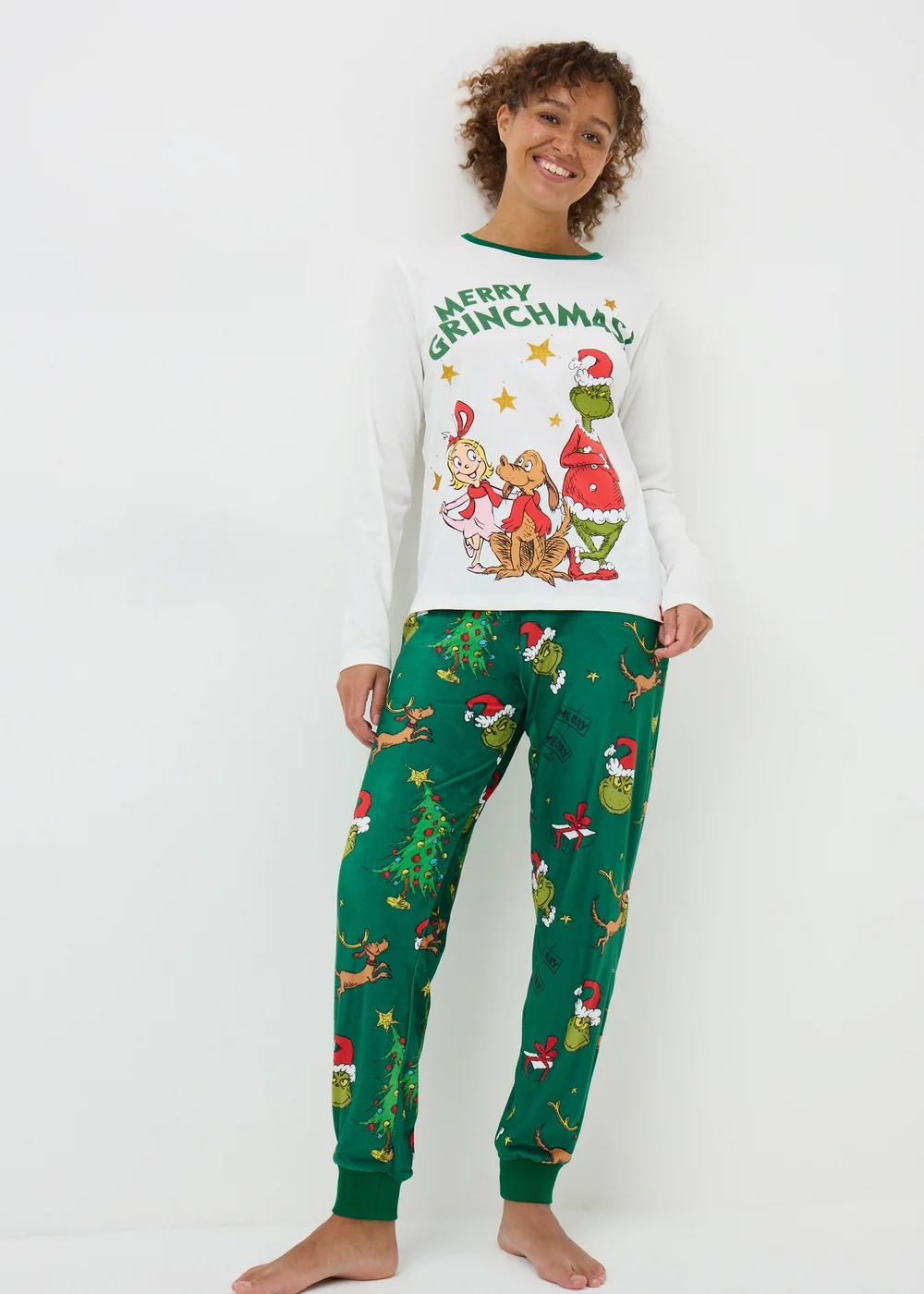 Green Grinch Family Pyjama Set - Extra small Image 1