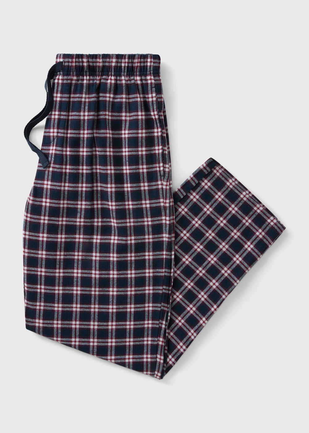 Navy Brushed Woven Check Pyjama Bottoms - Extra small Image 3