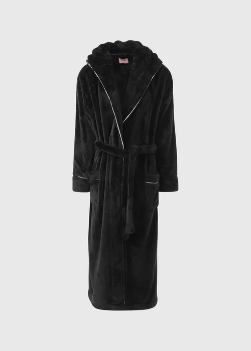 Black Contrast Dressing Gown - Extra Large Image 2