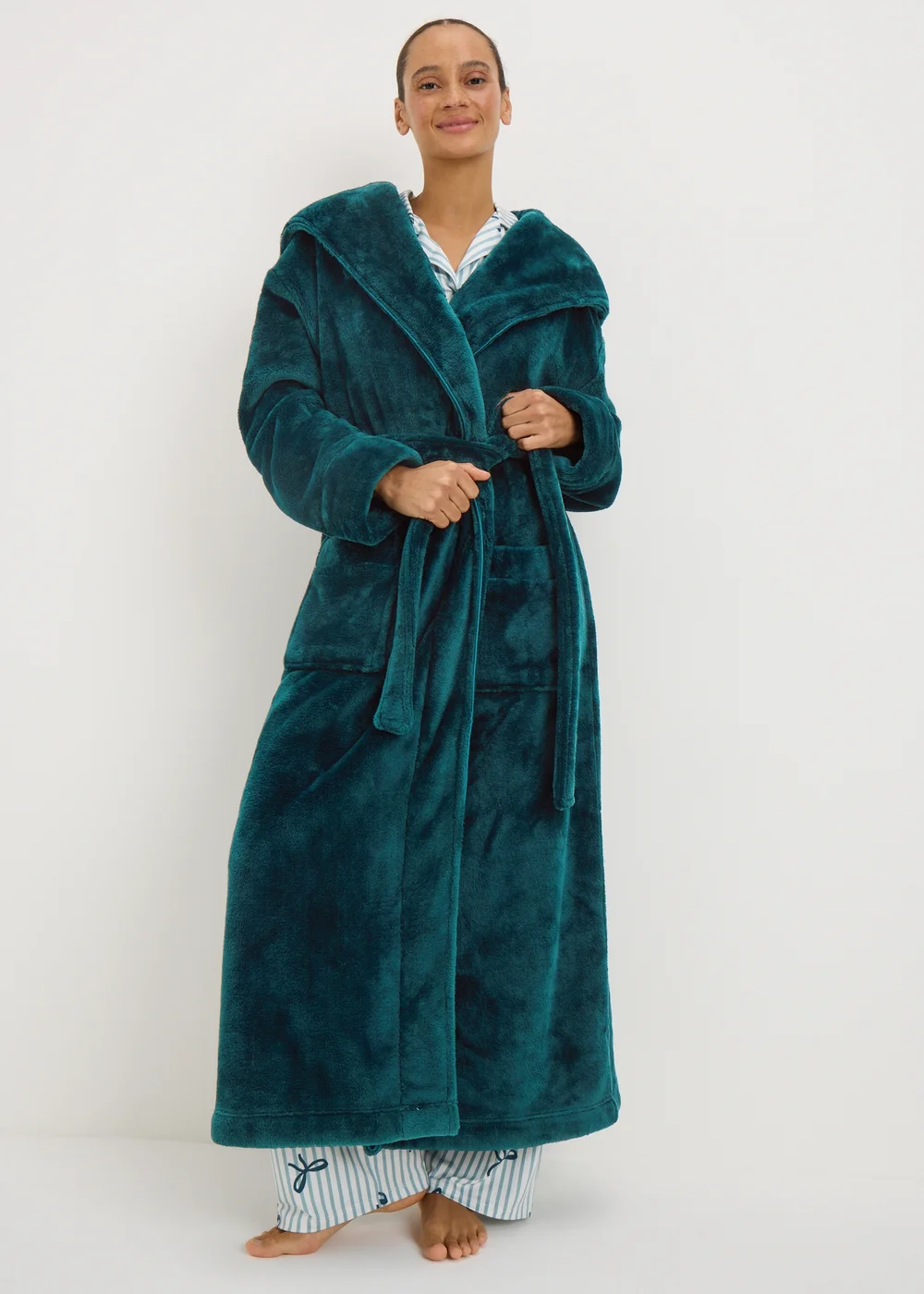 Teal Soft Dressing Gown - Extra small | Matalan Teal Soft Dressing Gown - Extra small | Matalan