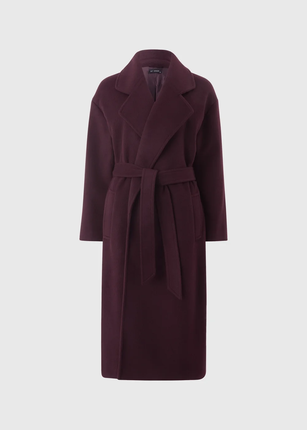 Et Vous Burgundy Smart Trench Coat - S Image 5