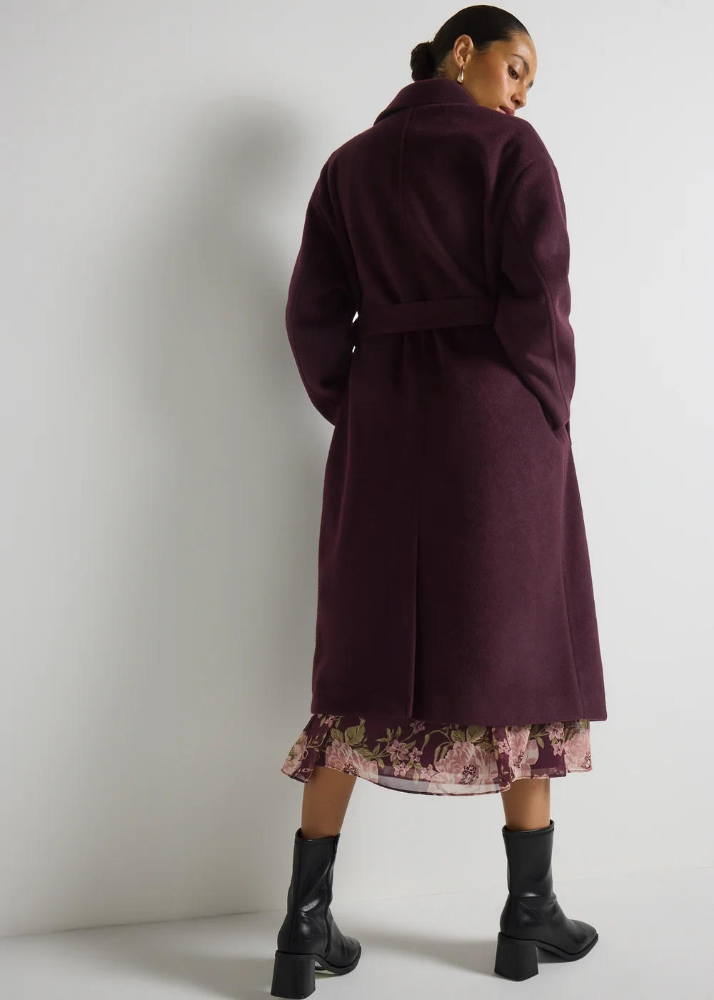 Et Vous Burgundy Smart Trench Coat - S Image 4