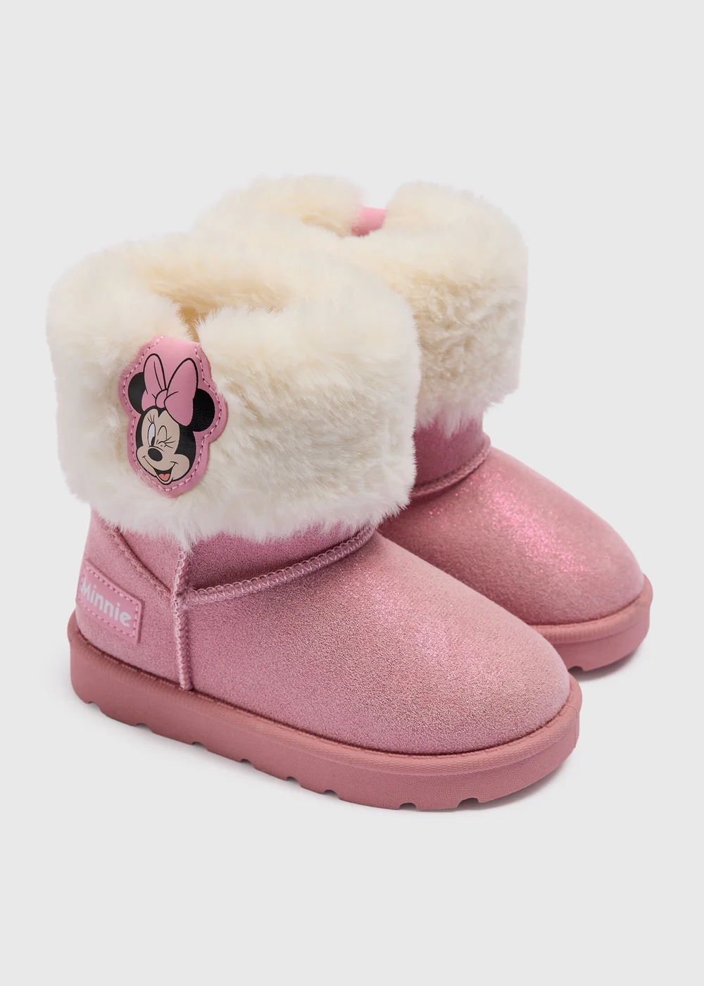 Disney Girls Pink Minnie Snug Boots (Younger 4-12) - 6 Infant Image 1