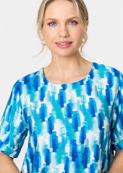Izabel London Blue Printed Blouse - 8 Image 3
