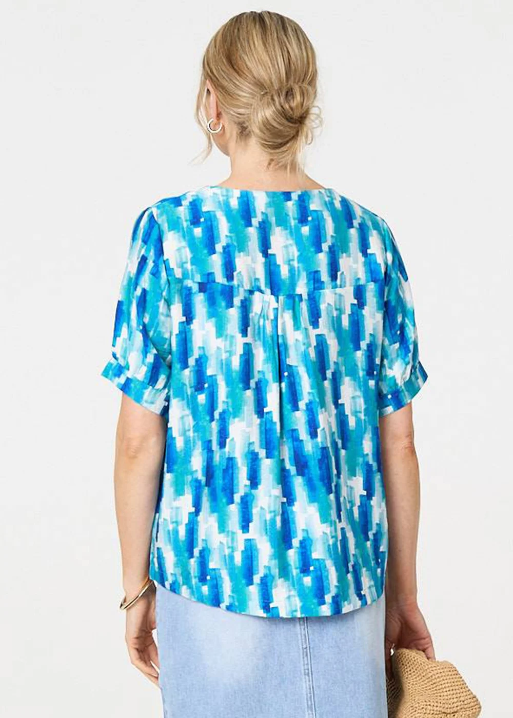 Izabel London Blue Printed Blouse - 8 Image 2
