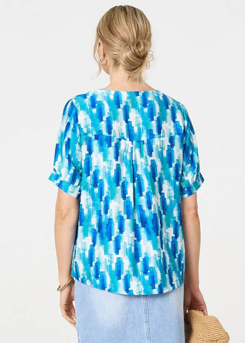 Izabel London Blue Printed Blouse - 8 Image 2