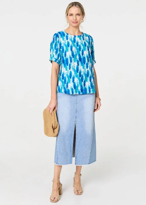 Izabel London Blue Printed Blouse - 8 Image 4