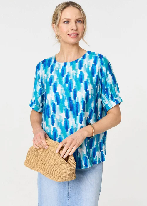 Izabel London Blue Printed Blouse - 8 Image 1