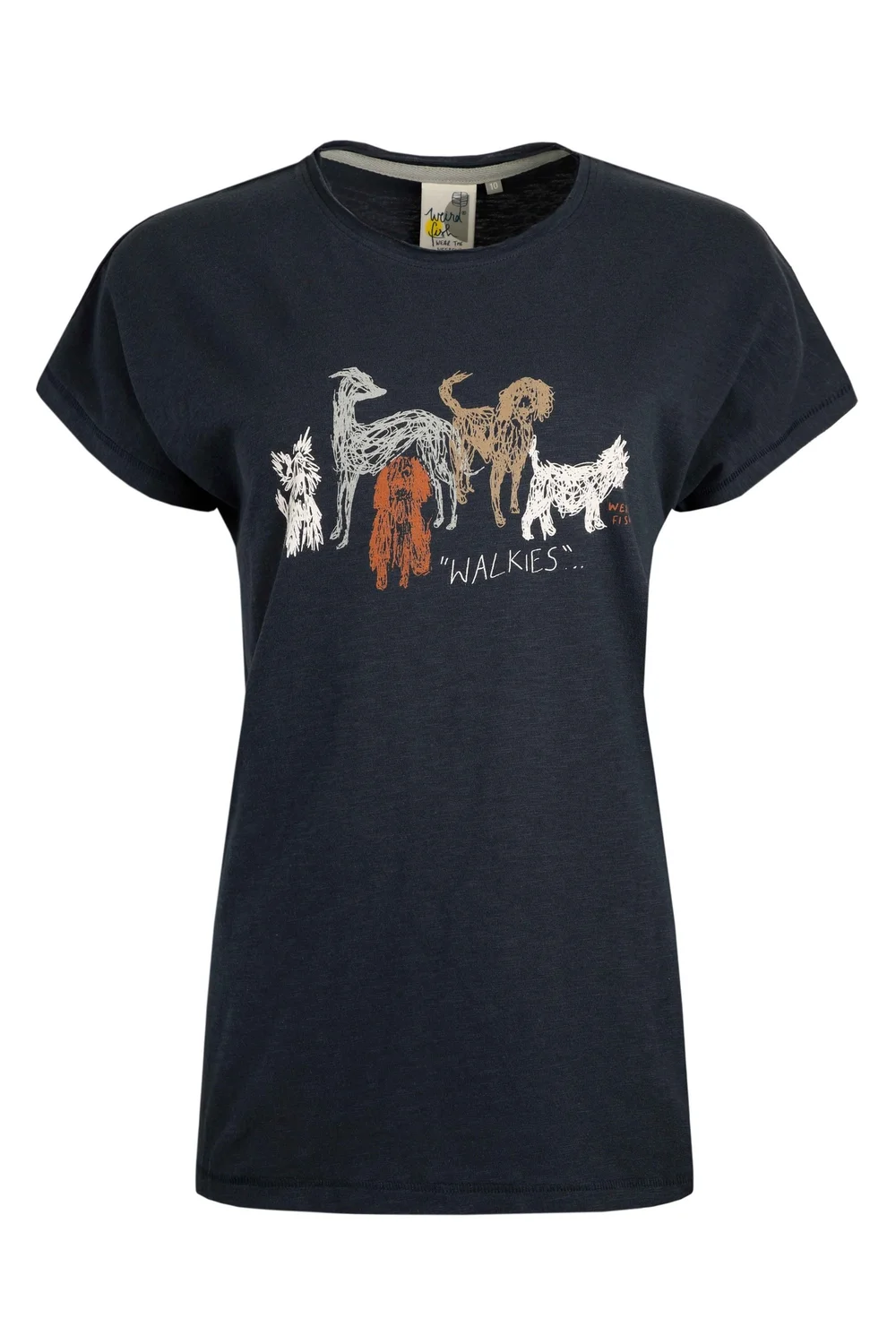Weird Fish Navy Walkies Slub T-Shirt - 8 Image 3
