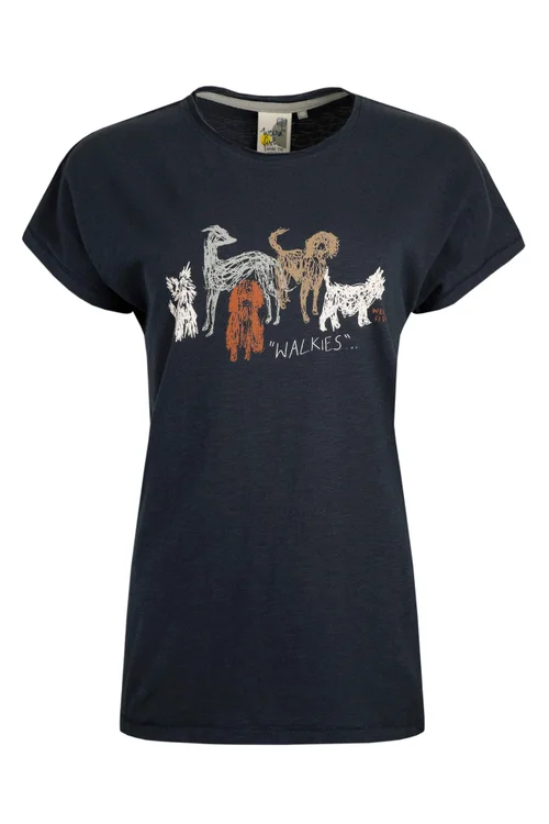 Weird Fish Navy Walkies Slub T-Shirt - 8 Image 3