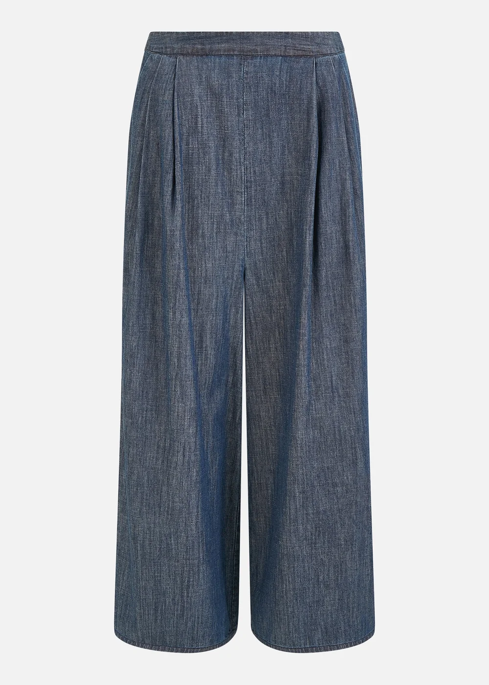 Yumi Blue Chambray Denim Culottes - 8 Image 3