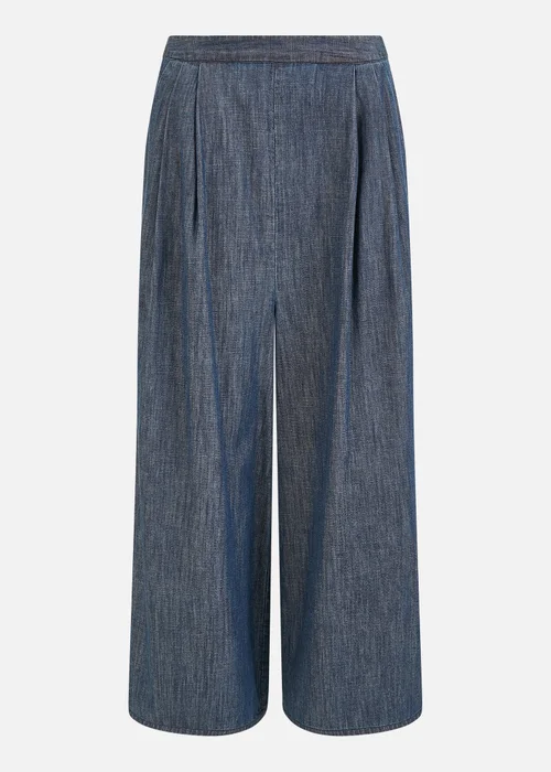Yumi Blue Chambray Denim Culottes - 8 Image 3