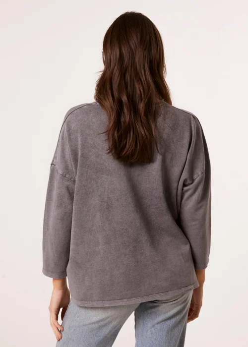 Blue Vanilla Grey Bow Sweatshirt - S/M Image 2