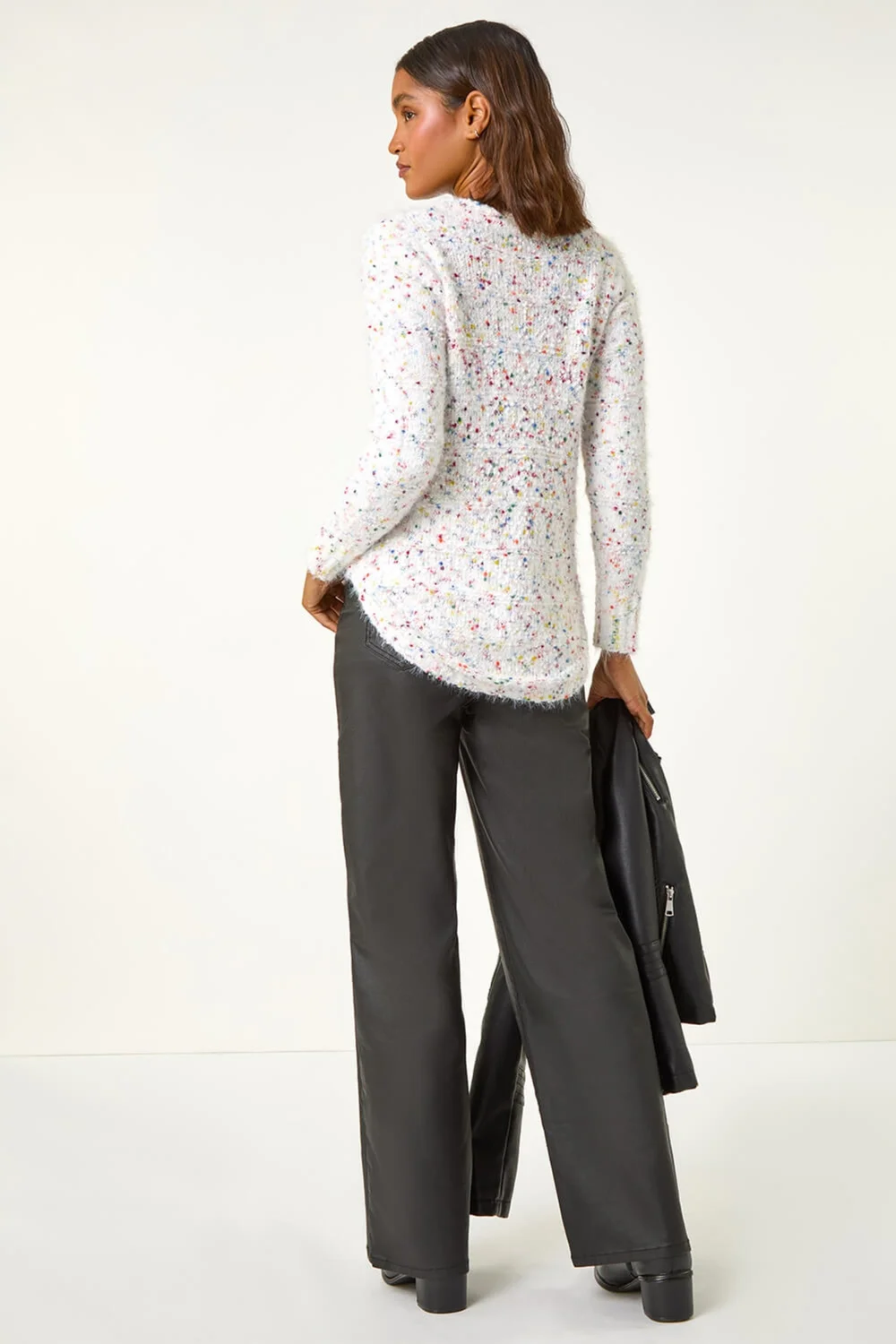 Roman Ivory Nep Curved Hem Jumper - 12 Image 4