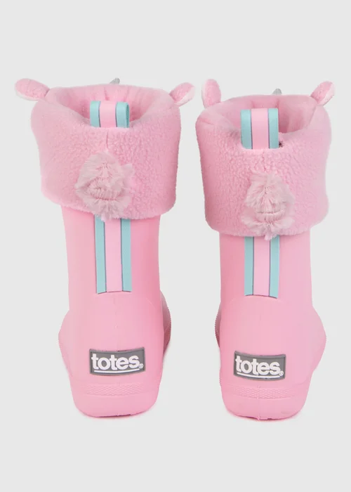 Totes Cirrus Pink Childrens Novelty Welly Liner - 7-8 Image 4