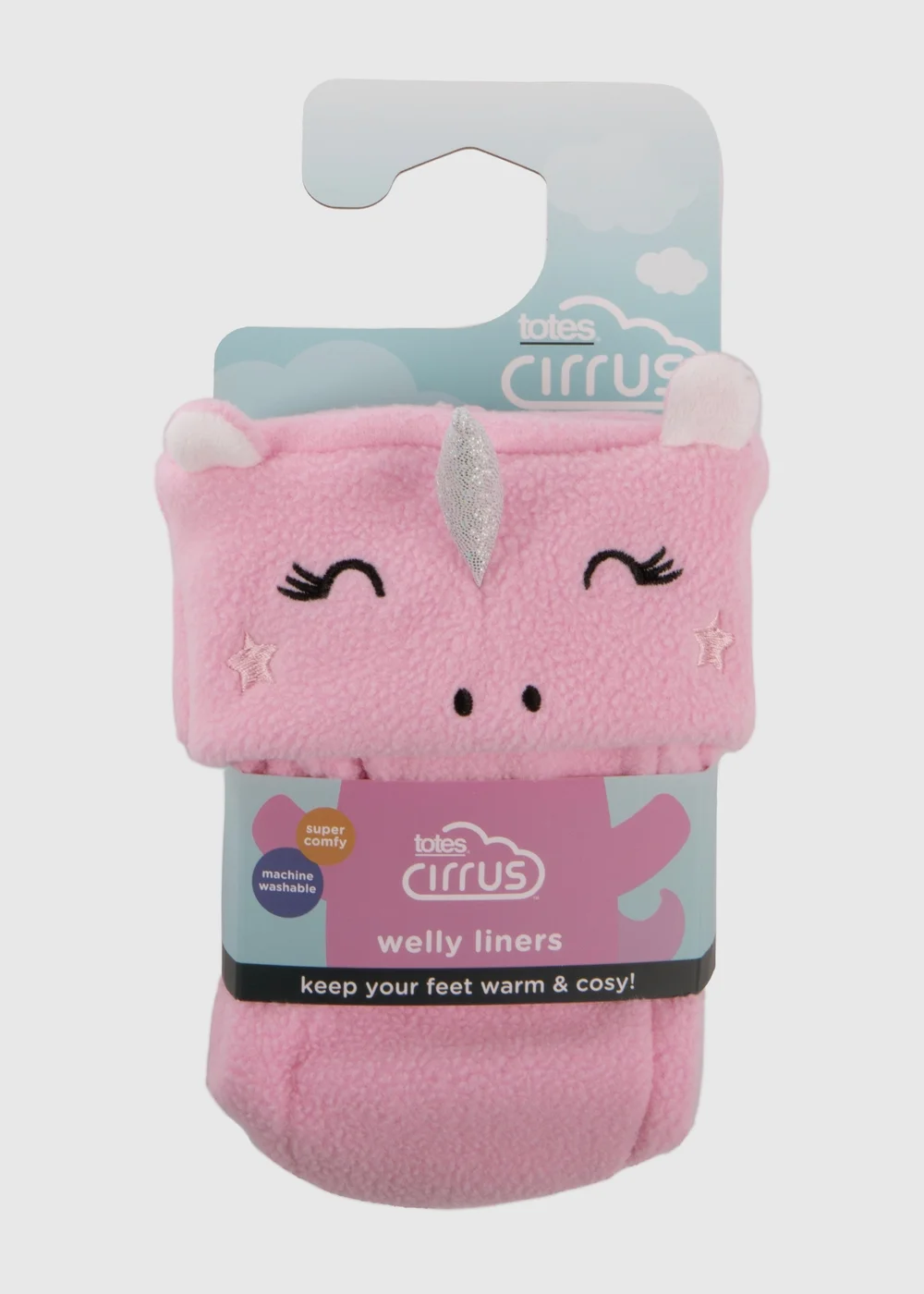 Totes Cirrus Pink Childrens Novelty Welly Liner - 7-8 Image 5