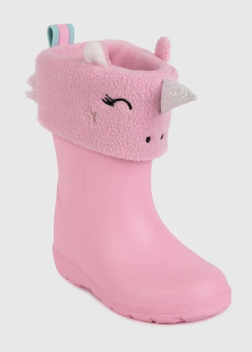 Totes Cirrus Pink Childrens Novelty Welly Liner - 7-8 Image 3