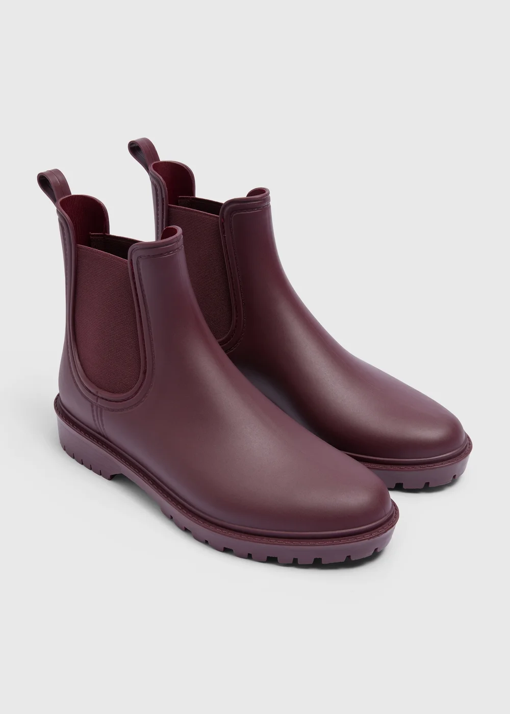 Burgundy Chelsea Wellies - 3 Image 1