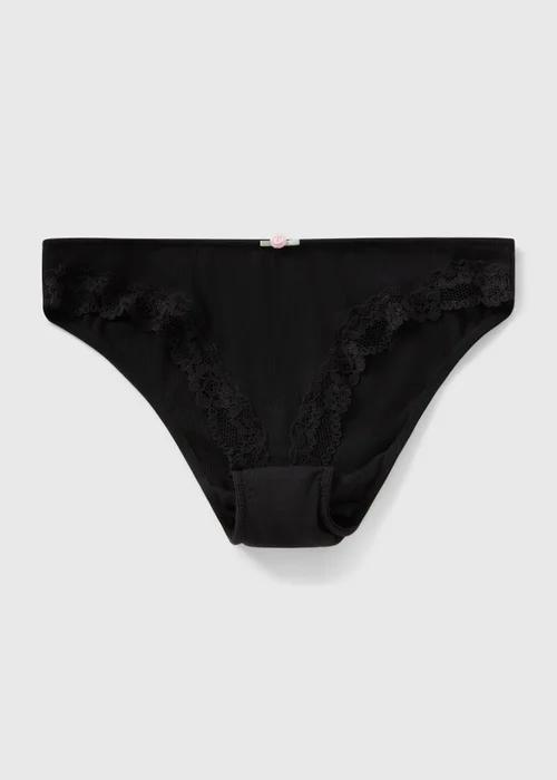 Black Modal High Leg Knickers - L Image 1