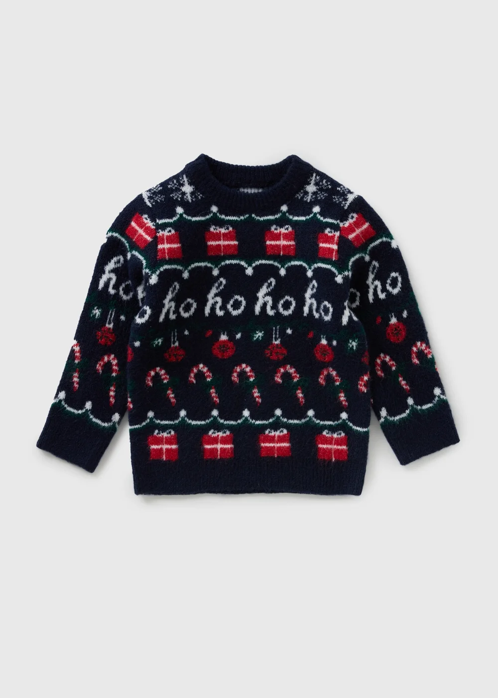 Boys Navy Fairisle Christmas Matching Family Jumper (1-13yrs) - 1-1.5 Yrs Image 1