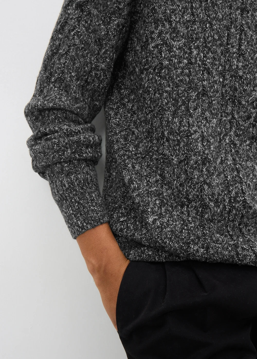 Black Mono Cable Jumper - M Image 2