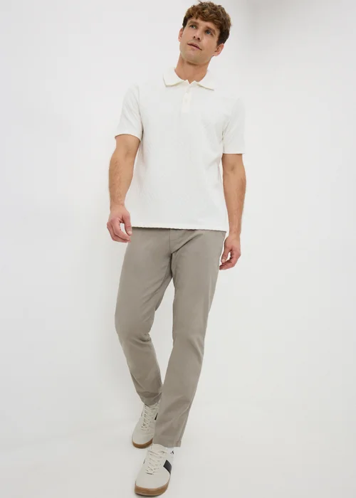 Mushroom Slim Fit Chinos - 30 Waist Regular Image 1