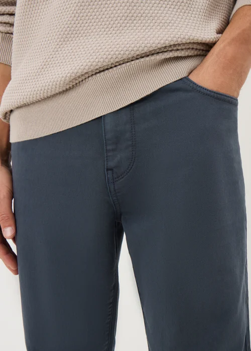 Blue 5 Pocket Slim Fit Trousers - 32 L Image 3