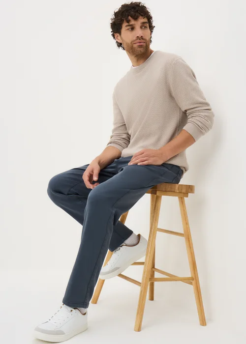 Blue 5 Pocket Slim Fit Trousers - 32 L Image 1