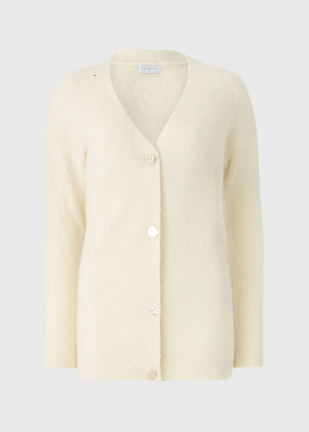 Papaya Petite Cream Boucle Cardigan - M Image 4