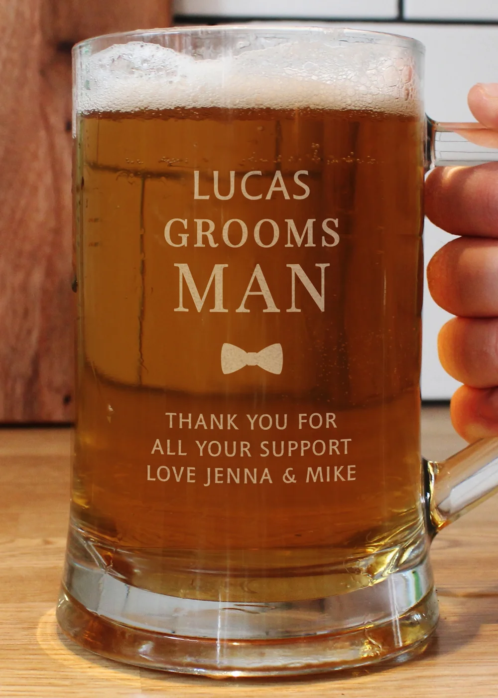Personalised Memento Company Groomsman Pint Stern Tankard - One Size Image 2