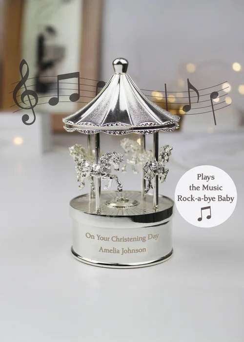 Personalised Memento Company Musical Carousel - One Size Image 1