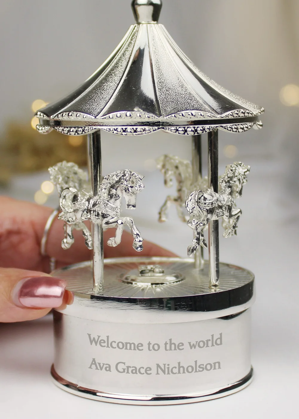 Personalised Memento Company Musical Carousel - One Size Image 2