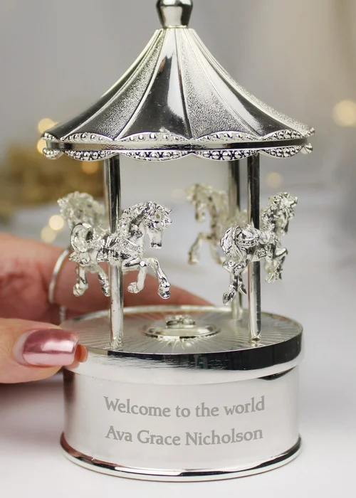Personalised Memento Company Musical Carousel - One Size Image 2