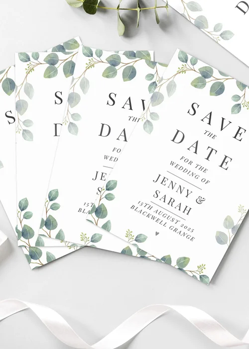 Personalised Memento Company Botanical Wedding Save the Dates Pack of 36 - One Size Image 1